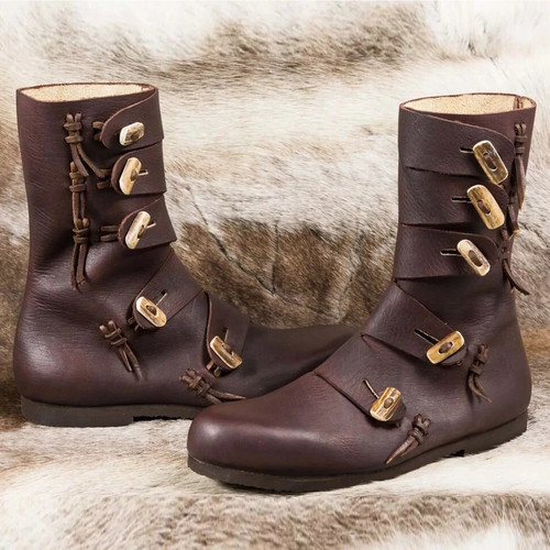 Medieval leather boots - medieval,