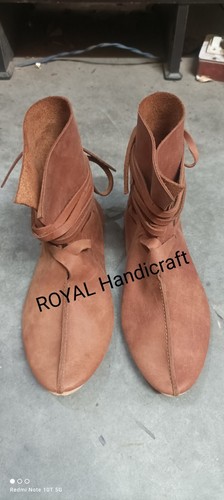 Historical leather lace boots