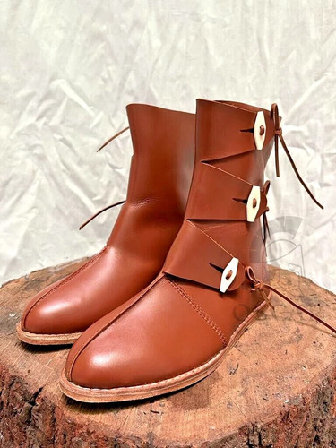 Viking leather boots medieval - viking,